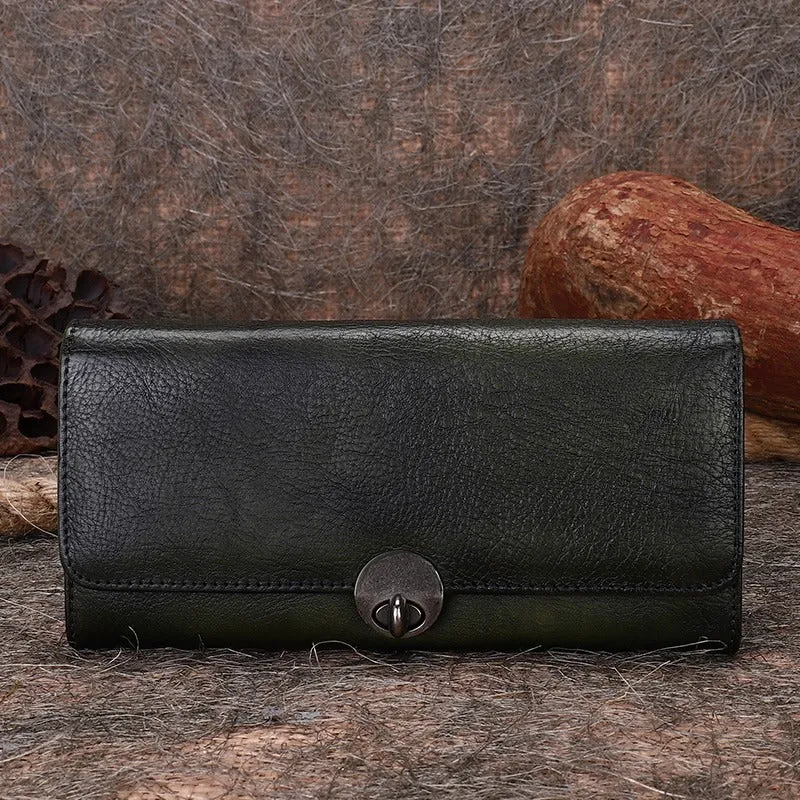 Red Classic womens Leather Flip Long Wallet Phone Wallet Clutch Wallet for Ladies