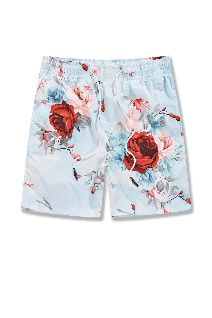Retro - Ibiza Lounge Shorts - Red Floral