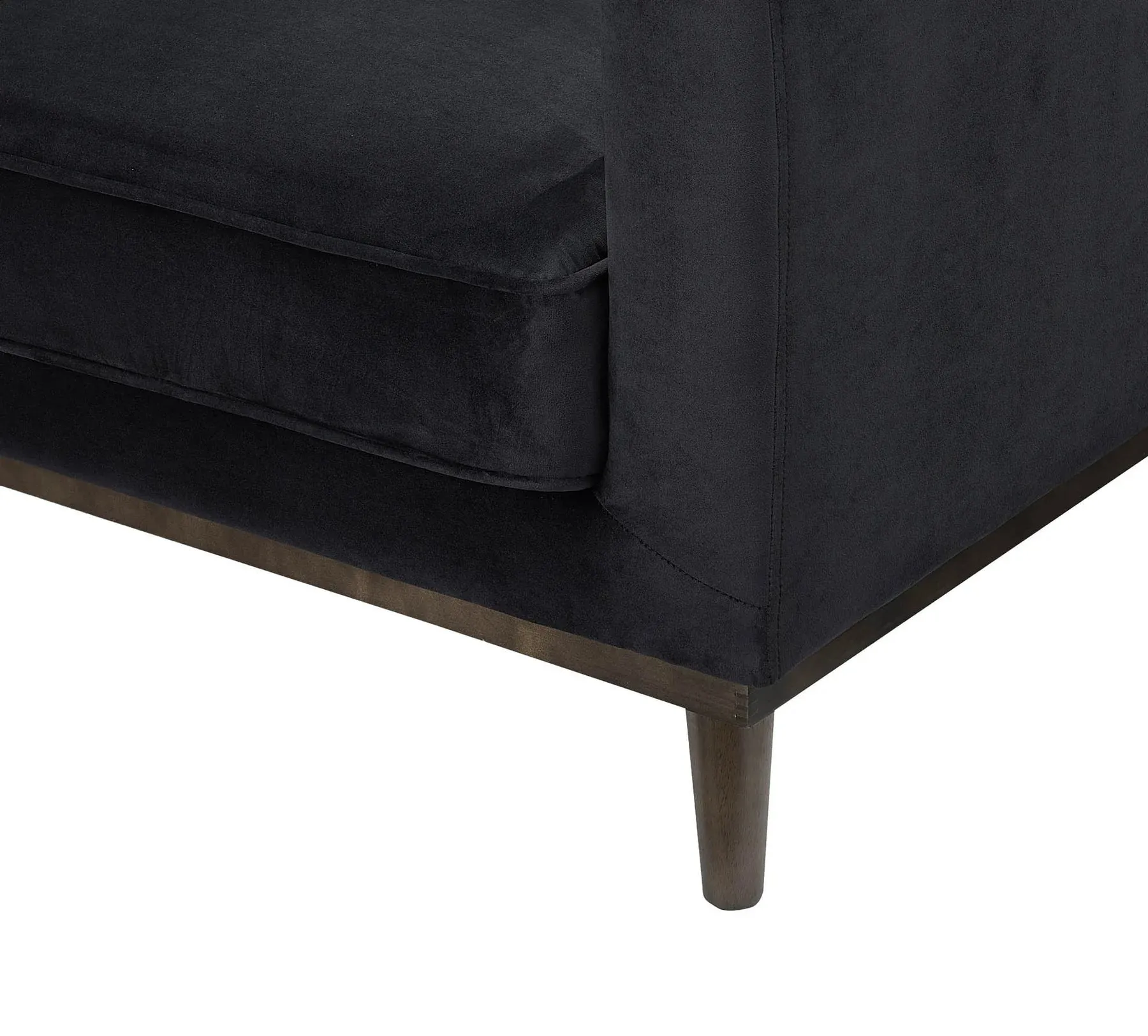 SAGE Black Velvet Sofa