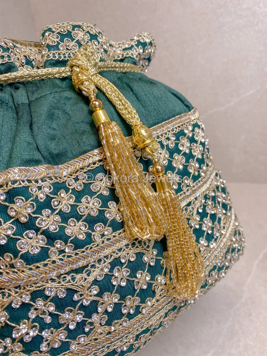 Silk & Stonework Potli Bag