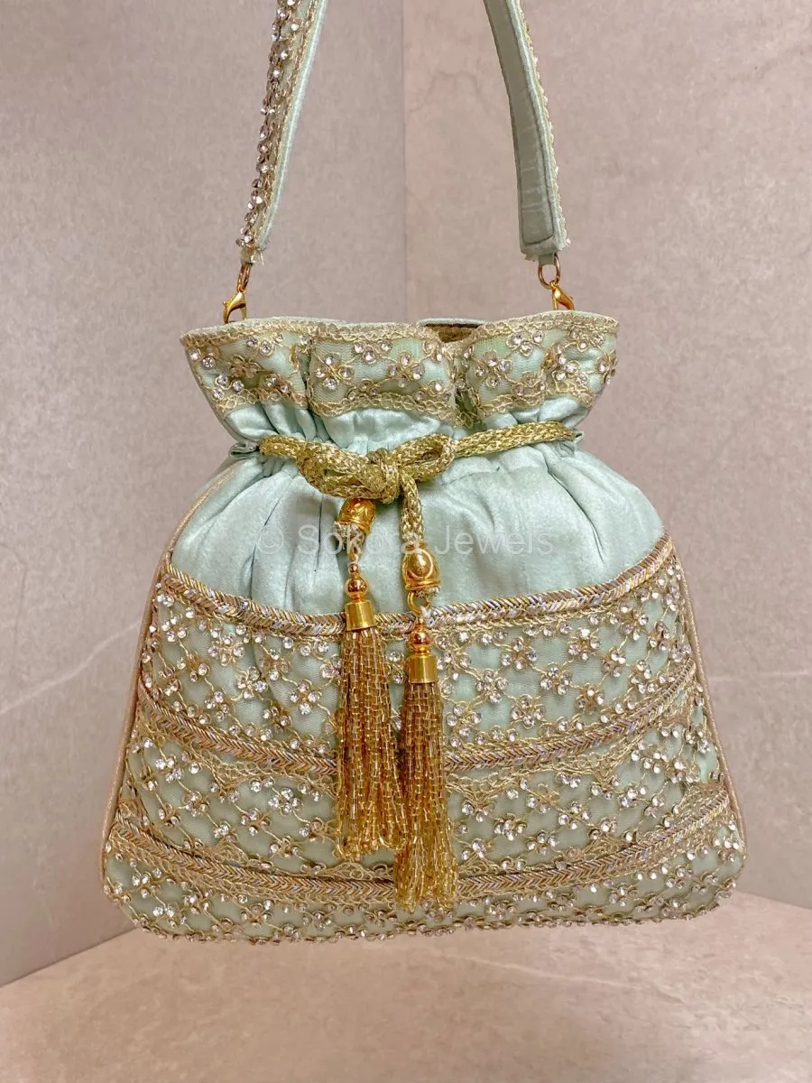 Silk & Stonework Potli Bag