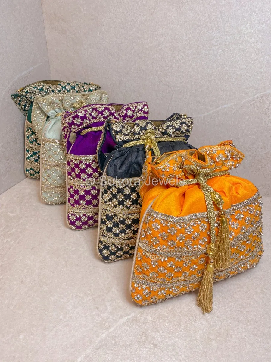 Silk & Stonework Potli Bag