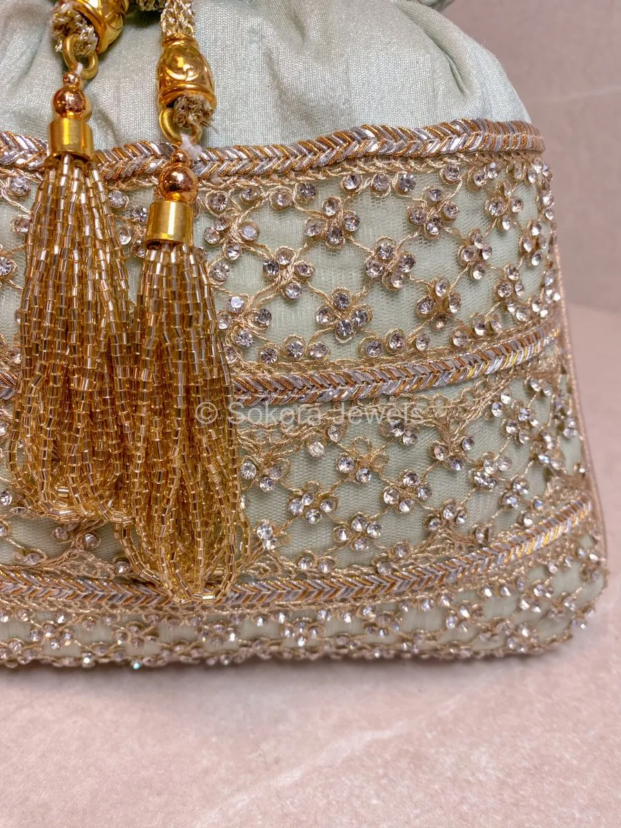 Silk & Stonework Potli Bag