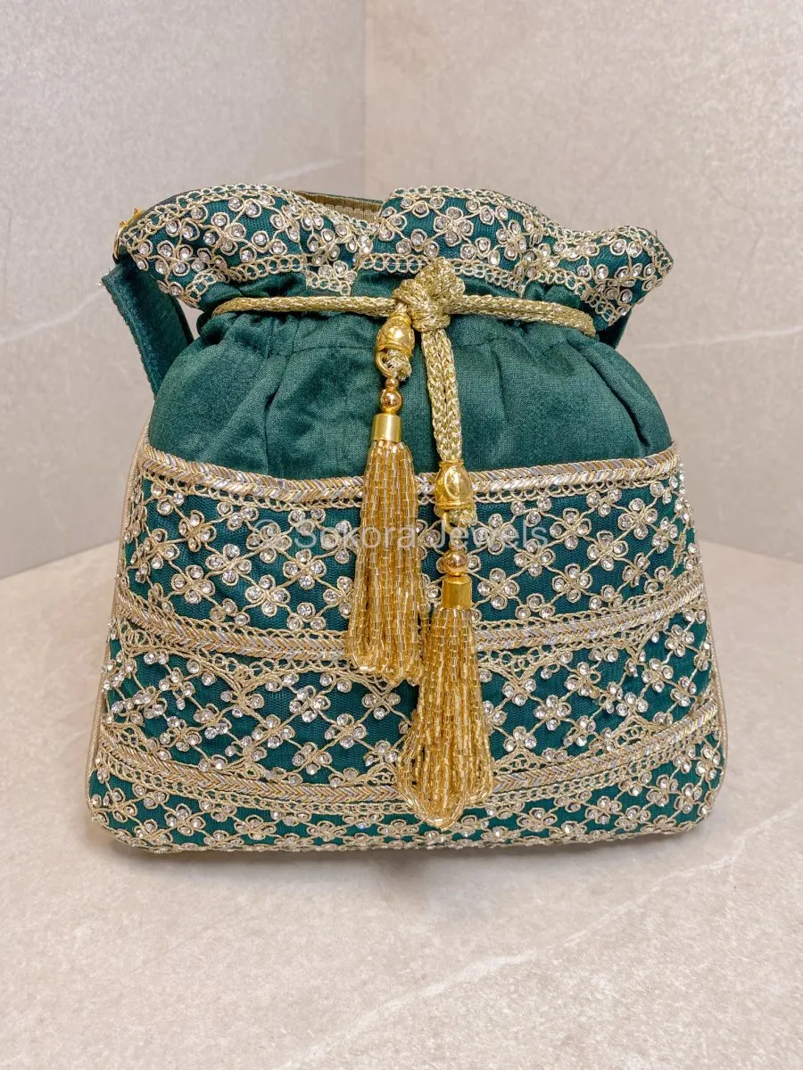 Silk & Stonework Potli Bag