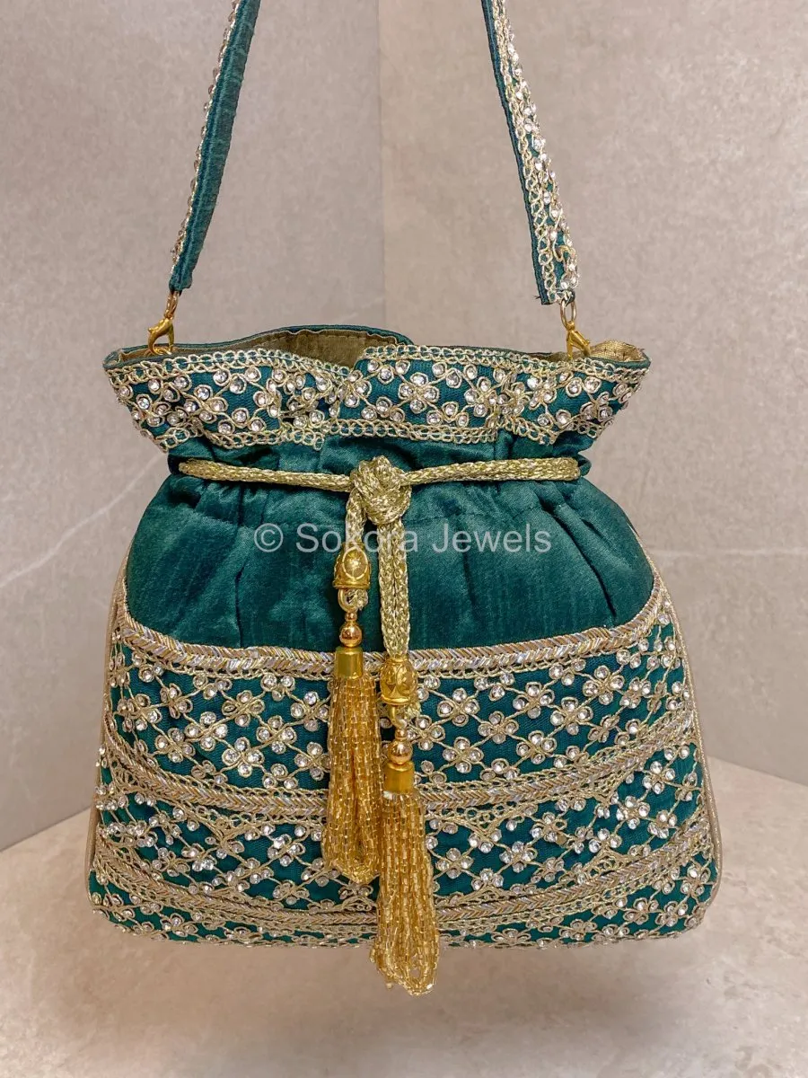 Silk & Stonework Potli Bag