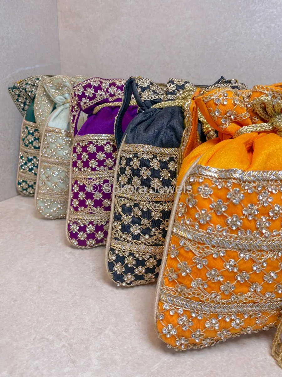 Silk & Stonework Potli Bag