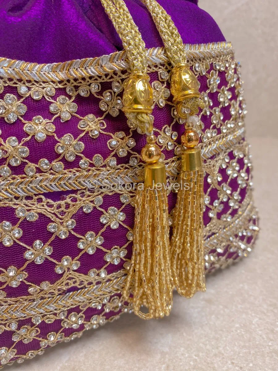 Silk & Stonework Potli Bag