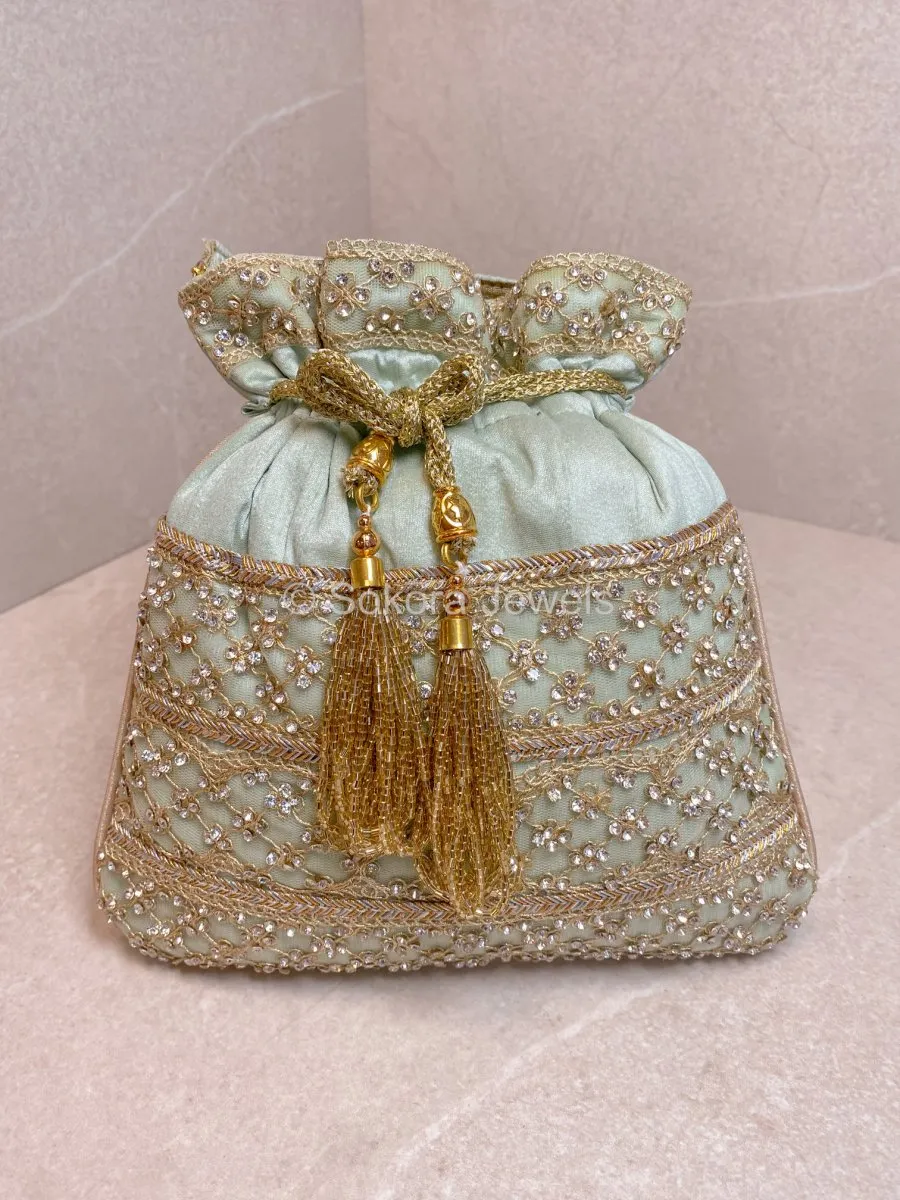 Silk & Stonework Potli Bag