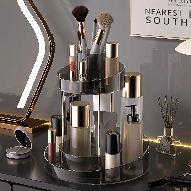 Sophie 2-Tier Makeup Organizer - Black