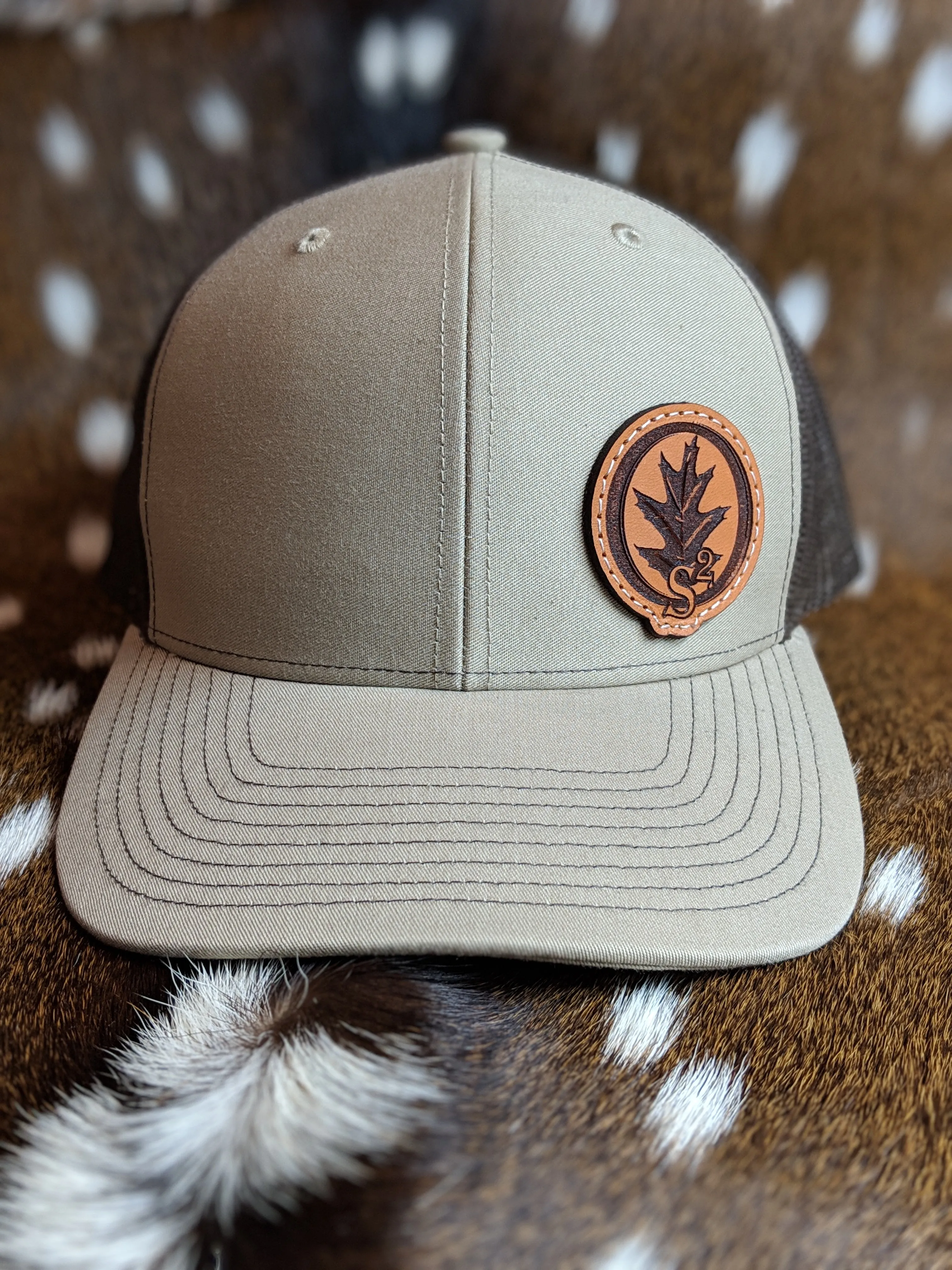 Unisex Custom Leather Patch Snapback Trucker Hat