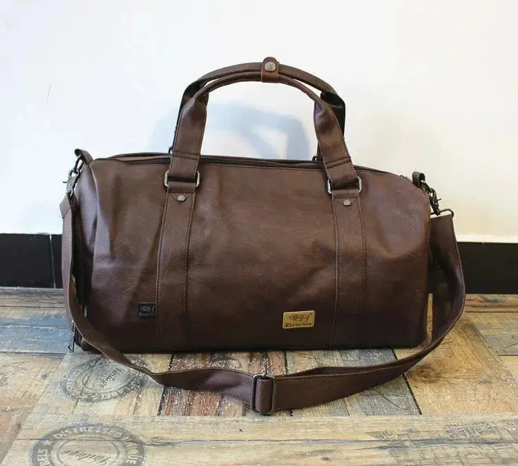 Vvsha  Christmas Gift Large Crossbody Leather Gym Bag