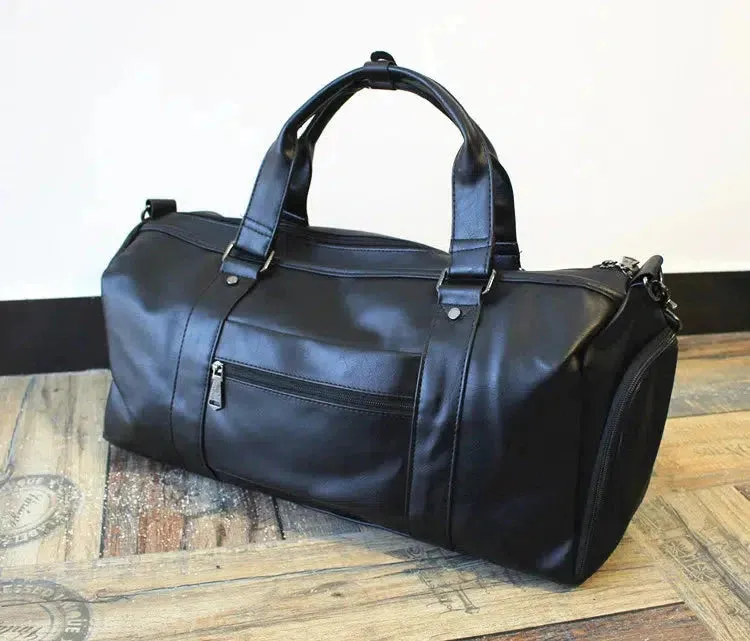 Vvsha  Christmas Gift Large Crossbody Leather Gym Bag