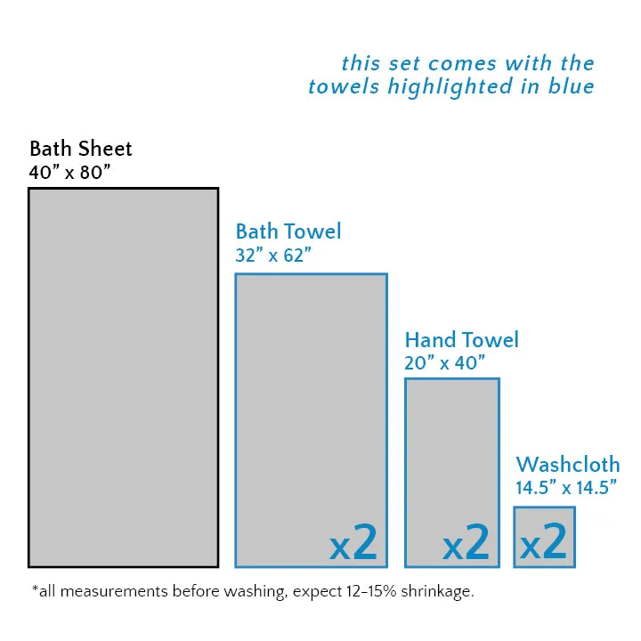 White Towel Set, Classic Style