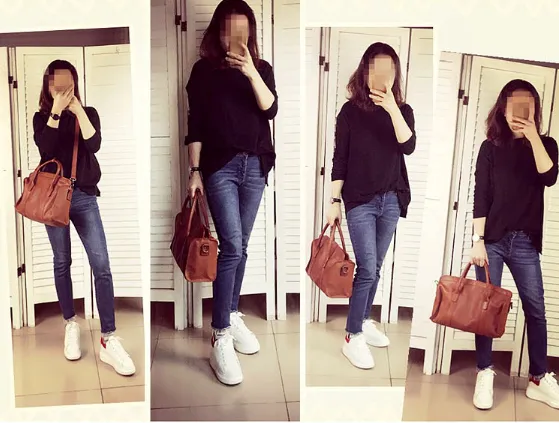 YAAGLE Women Large Capacity Tanned Leather Top-handle Bag Tote YG8266