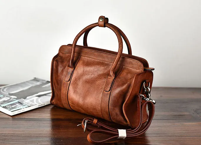 YAAGLE Women Large Capacity Tanned Leather Top-handle Bag Tote YG8266