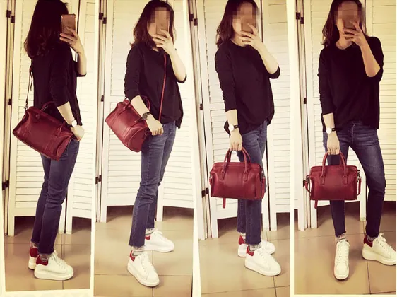 YAAGLE Women Large Capacity Tanned Leather Top-handle Bag Tote YG8266